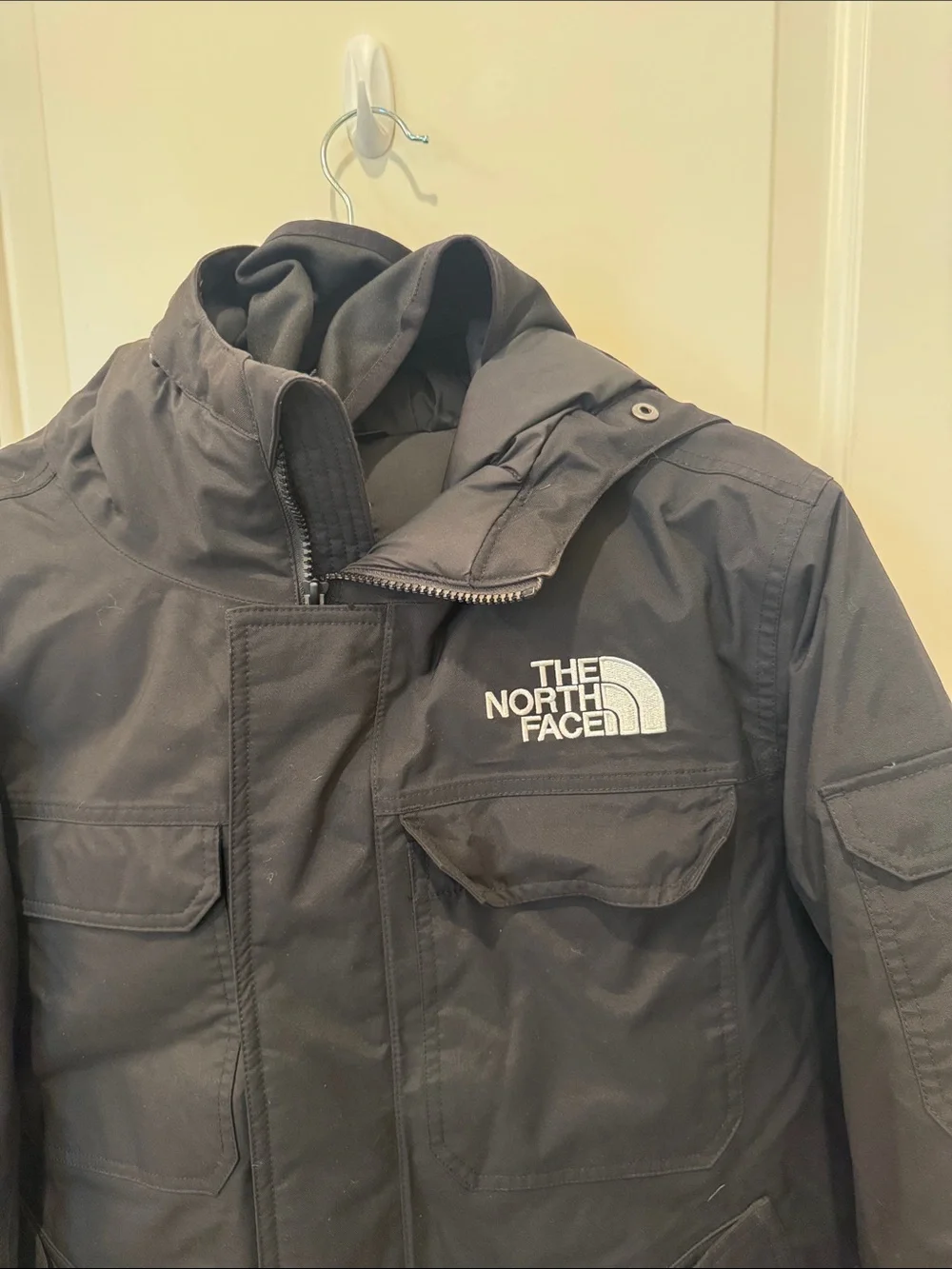 M The North Face Black Men's Hooded Puffer Jacket ski snowboarding winter coat